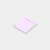 Aangepaste knuffel Kawaii Pastel Paarse Flopoor Ko Post-it® Notes (Schuin)