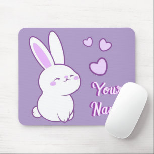 Aangepaste Knuffel Kawaii Pastel Paarse Zittende K Muismat