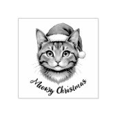 Aangepaste knuffel Kerstkat met kerstmuts Rubberstempel (Afrduk)