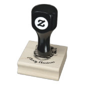 Aangepaste knuffel Kerstkat met kerstmuts Rubberstempel (Stempel)