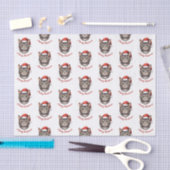 Aangepaste knuffel Kerstkat met kerstmuts Tissuepapier (Craft)