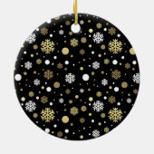 Aangepaste knuffel puppy foto op witte gouden snee keramisch ornament (Achterkant)