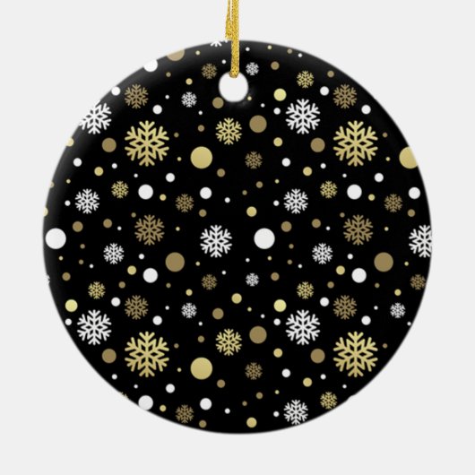 Aangepaste knuffel puppy foto op witte gouden snee keramisch ornament (Achterkant)