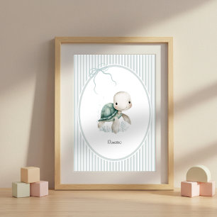 Aangepaste Knuffel Schildpad – Baby Shower Nieuwge Poster