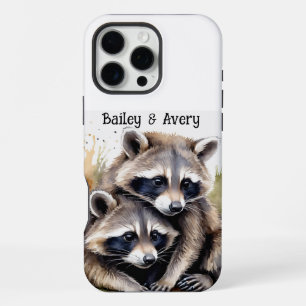 Aangepaste Knuffel Vosjes Paar Vossen Knuffelen Di iPhone 16 Pro Max Hoesje