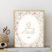 Aangepaste knuffelbeer kunst – naam kinderkamer pr poster