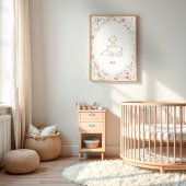 Aangepaste knuffelbeer kunst – naam kinderkamer pr poster