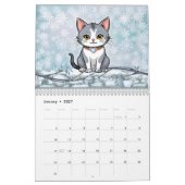 Aangepaste Knuffelige Cartoonkatten Kalender (Jan 2027)