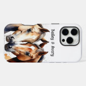 Aangepaste Knuffelpaarden Koppel Liefde Dieren iPhone Hoesje (Achterkant horizontaal)