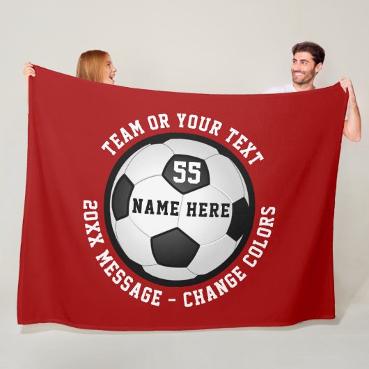 Aangepaste knuppels voor voetgangers, rood en wit fleece deken (In situ)