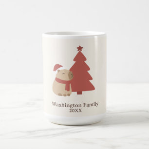 Aangepaste knusse capybara kerst koffiemok
