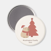 Aangepaste knusse capybara kerst magneet (Voorkant / Achterkant)