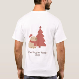Aangepaste knusse capybara kerst t-shirt