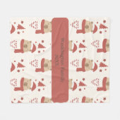 Aangepaste Knusse Capybara Kerstmis Fleece Deken (Voorkant (Horizontaal))