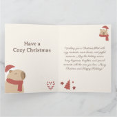 Aangepaste Knusse Capybara Kerstmis Kaart (Binnen)