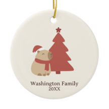 Aangepaste Knusse Capybara Kerstmis
