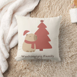 Aangepaste Knusse Capybara Kerstmis Kussen