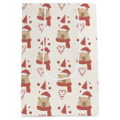Aangepaste Knusse Capybara Kerstmis Medium Cadeauzakje (Achterkant)
