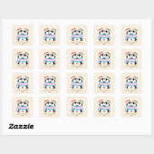 Aangepaste Knusse Trans Pinguïns Kerstmis Vierkante Sticker (Vel)
