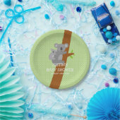 Aangepaste koala beer poka stippen baby shower bor papieren bordje (Feest)