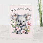 Aangepaste Koala Beer Verjaardagskaart Bedankkaart (Voorkant)