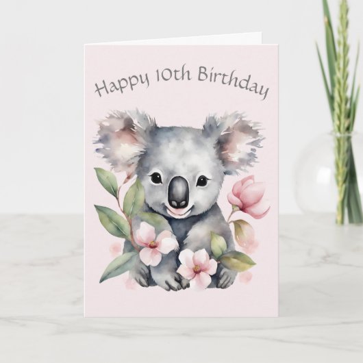 Aangepaste Koala Beer Verjaardagskaart Bedankkaart (Voorkant)