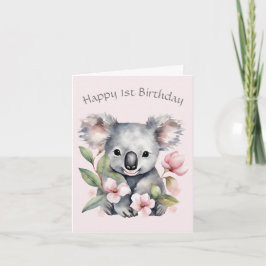 Aangepaste Koala Beer Verjaardagskaart Feestdagen Kaart