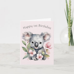 Aangepaste Koala Beer Verjaardagskaart Feestdagen Kaart