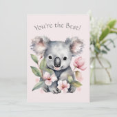 Aangepaste Koala Beer Wenskaart Feestdagenkaart (Staand voorkant)