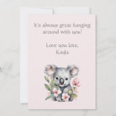 Aangepaste Koala Beer Wenskaart Feestdagenkaart (Achterkant)