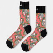Aangepaste Koala Christmas Pink Crew Sokken (Links)