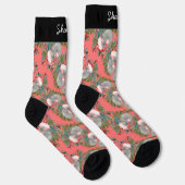 Aangepaste Koala Christmas Pink Crew Sokken (Rechts)