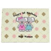 Aangepaste Koala Twins (Girl en Boy) Groot Cadeauzakje (Voorkant)