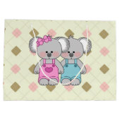 Aangepaste Koala Twins (Girl en Boy) Groot Cadeauzakje (Achterkant)