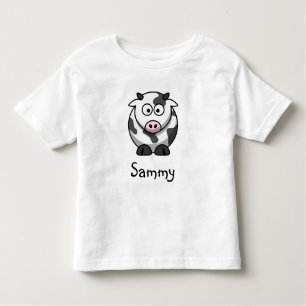 Aangepaste Koe Cartoon Kinder Shirts