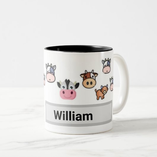 Aangepaste koe mok (Voorkant rechts)