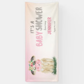 Aangepaste Koeien Roze Gold Baby shower Spandoek (Verticaal)