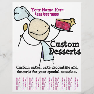 Aangepaste koekjes. Decoreren. Catering Flyer