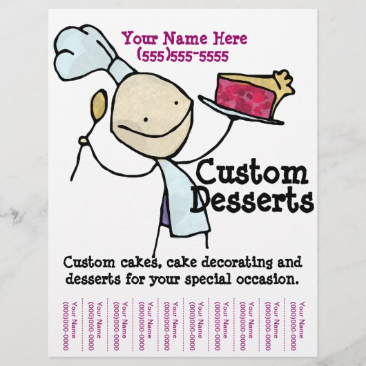 Aangepaste koekjes. Decoreren. Catering Flyer (Voorkant)