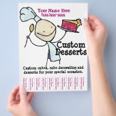 Aangepaste koekjes. Decoreren. Catering Flyer (Hand)