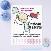 Aangepaste koekjes. Decoreren. Catering Flyer (Enkel)