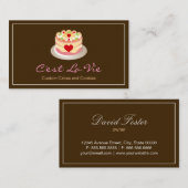 Aangepaste koekjes en koekjes dessert Bakery Store Visitekaartje (Voorkant / Achterkant)