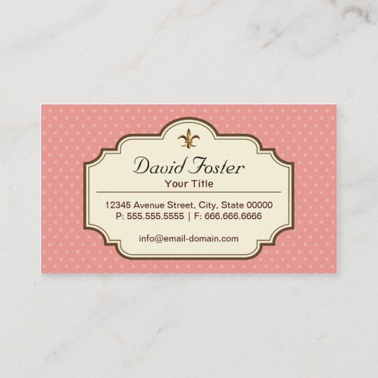 Aangepaste koekjes- en koekjesdessert visitekaartje (Achterkant)