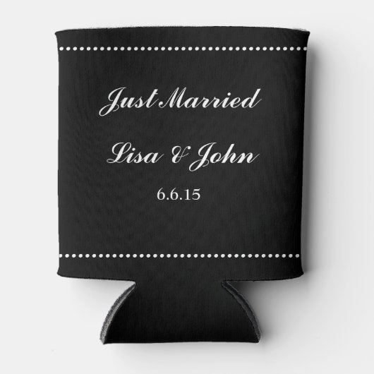 Aangepaste Koelbox-bruiloft gewoon gehuwd Blikjeskoeler (Voorkant)