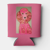 Aangepaste Koelbox met roze poedelhond Blikjeskoeler (Voorkant)