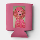 Aangepaste Koelbox met roze poedelhond Blikjeskoeler (Achterkant)