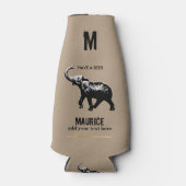 Aangepaste koelbox met zwarte olifant flesjeskoeler (Voorkant)