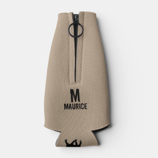 Aangepaste koelbox met zwarte olifant flesjeskoeler (Achterkant)