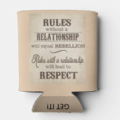 Aangepaste Koelbox Relatie regels door ZAZZ_IT Blikjeskoeler (Achterkant)