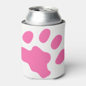 Aangepaste Koelbox roze paw Blikjeskoeler (Blikje Voorkant)